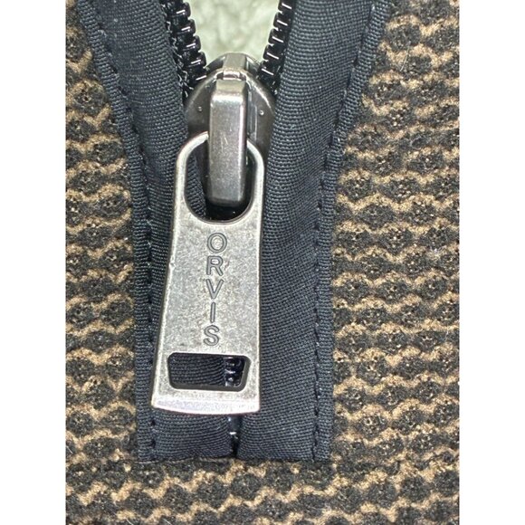 Orvis 1/4 Zip Pullover Fleece Sherpa Lined Sweater Oversized Brown Men Sz XXL .g - Picture 4 of 8